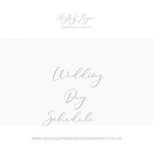 How to create a wedding day schedule from Essex wedding planner