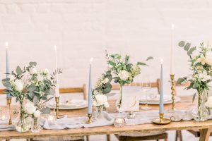 Blue & white wedding table | Essex Wedding planner