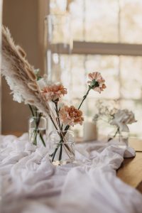 Flowers and silk runner | Luxury wedding styling